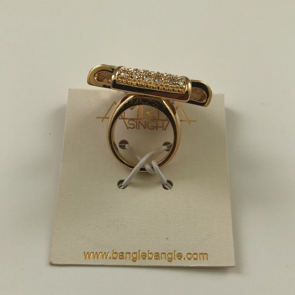 Amrita Singh pave’ gold tone Ring Jewelry 🥳 - Picture 3 of 4